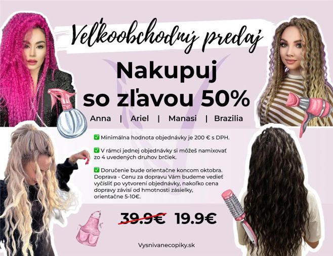 Na tento email: info@vysnivanecopiky.sk zašli, že máš záujem o veľkoobchod, alebo nám zavolaj +421911686075 a vytvoríme...